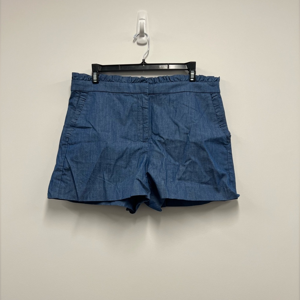 J. Crew Blue Denim-Look Cotton Shorts